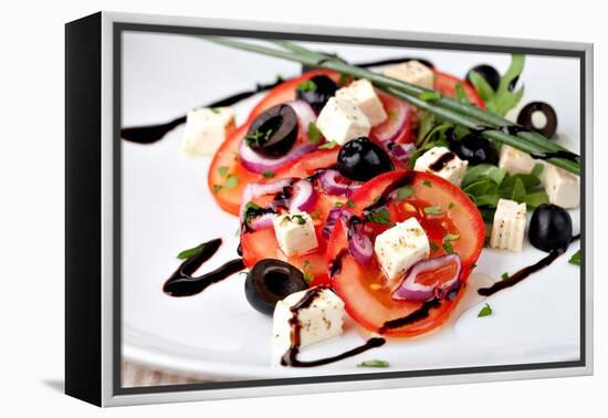 Vegetable Salad with Feta Cheese-Gresei-Framed Premier Image Canvas