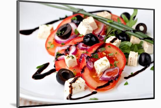 Vegetable Salad with Feta Cheese-Gresei-Mounted Photographic Print