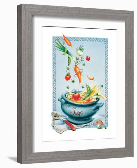 Vegetable Soup-Renate Holzner-Framed Art Print