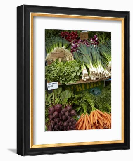 Vegetable Stall at Saturday Market, Salamanca Place, Hobart, Tasmania, Australia-David Wall-Framed Photographic Print