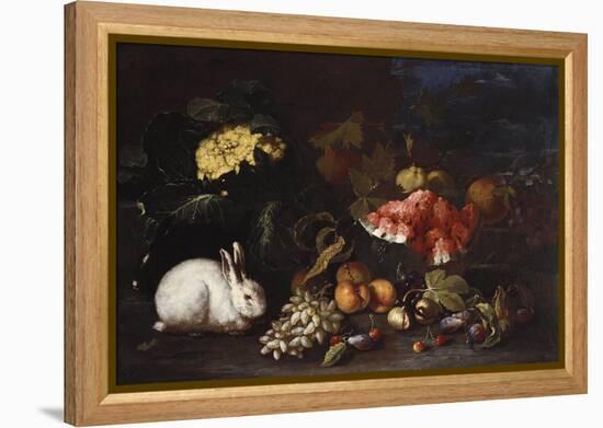 Vegetables and Fruit with Rabbits in a Landscape-George Wesley Bellows-Framed Premier Image Canvas