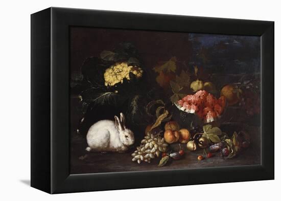 Vegetables and Fruit with Rabbits in a Landscape-George Wesley Bellows-Framed Premier Image Canvas