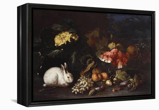 Vegetables and Fruit with Rabbits in a Landscape-George Wesley Bellows-Framed Premier Image Canvas