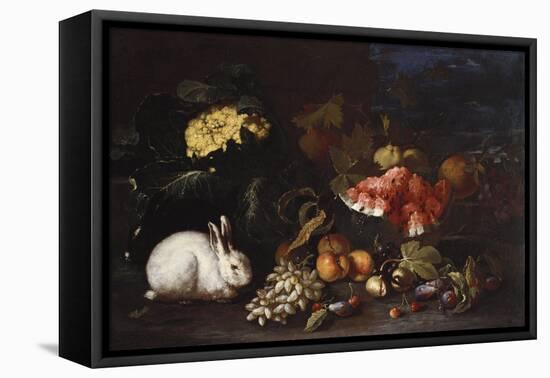 Vegetables and Fruit with Rabbits in a Landscape-George Wesley Bellows-Framed Premier Image Canvas