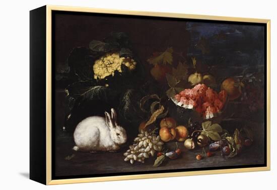 Vegetables and Fruit with Rabbits in a Landscape-George Wesley Bellows-Framed Premier Image Canvas