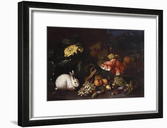 Vegetables and Fruit with Rabbits in a Landscape-George Wesley Bellows-Framed Giclee Print