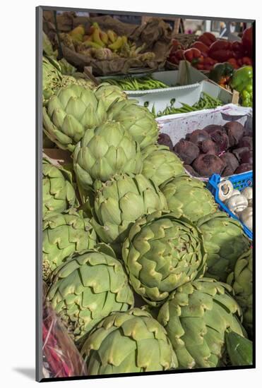 Vegetables at outdoor market, Honfleur, Normandy, France-Lisa S. Engelbrecht-Mounted Photographic Print