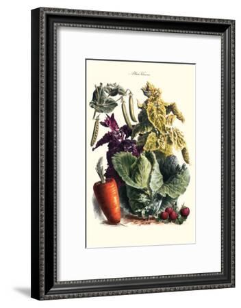 Vegetables Cabbage Peas Strawberries And Carrot Art Print Philippe Victoire Leveque De Vilmorin Art Com