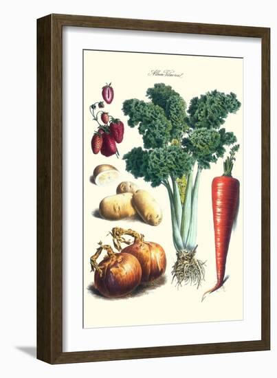 Vegetables; Celery, Strawberry, Onion, Carrot, and Potato-Philippe-Victoire Leveque de Vilmorin-Framed Art Print