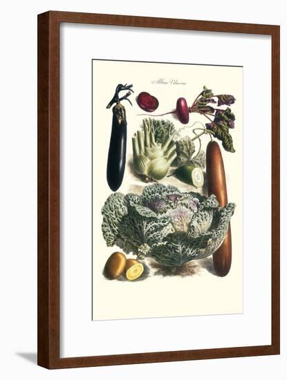 Vegetables; Cucumber, Cabbage, Eggplant, Potato, and Beet-Philippe-Victoire Leveque de Vilmorin-Framed Art Print