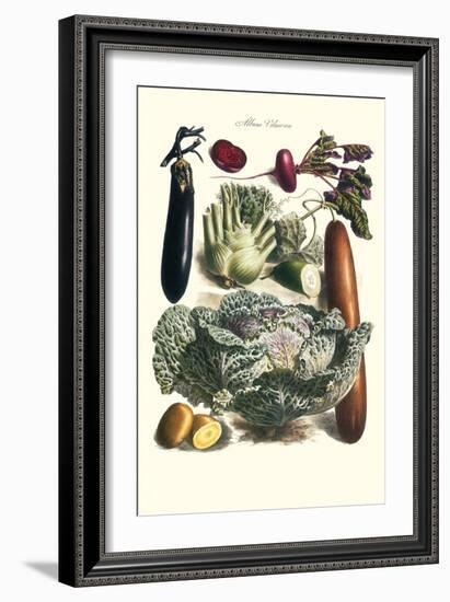 Vegetables; Cucumber, Cabbage, Eggplant, Potato, and Beet-Philippe-Victoire Leveque de Vilmorin-Framed Art Print