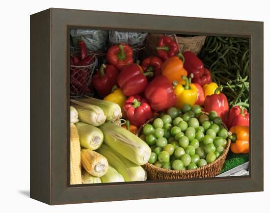 Vegetables for Sale at a Market Stall, Helsinki, Finland-null-Framed Premier Image Canvas