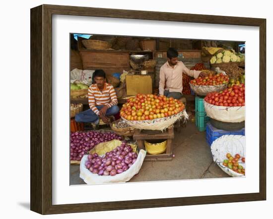 Vegetables for Sale, Devaraja Market, Mysore, Karnataka, India, Asia-Tuul-Framed Photographic Print