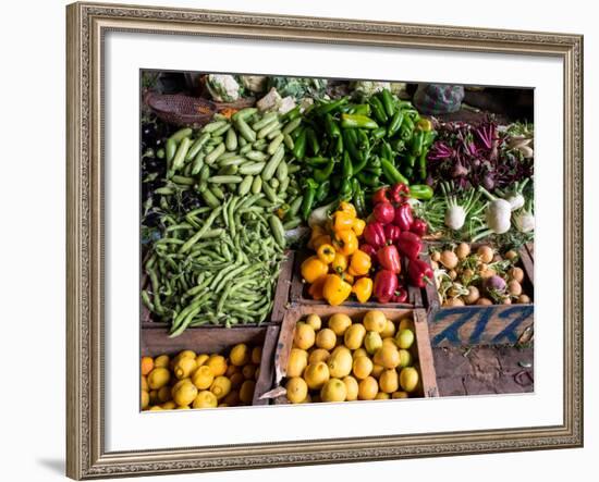 Vegetables for Sale in Souk, Marrakesh, Morocco-null-Framed Photographic Print