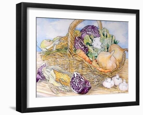 Vegetables in a Basket, 2012-Joan Thewsey-Framed Giclee Print