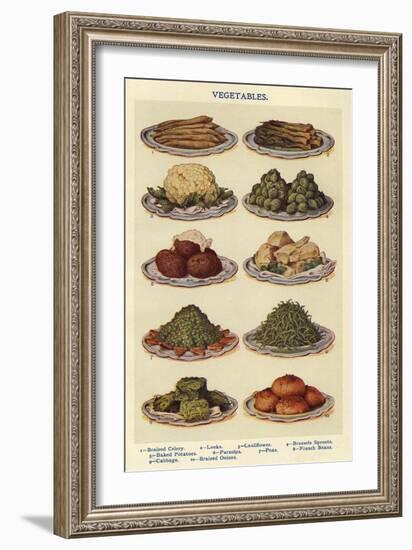 Vegetables, Isabella Beeton, UK-null-Framed Giclee Print