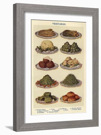 Vegetables, Isabella Beeton, UK-null-Framed Giclee Print