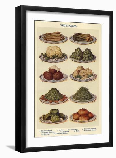 Vegetables, Isabella Beeton, UK-null-Framed Giclee Print