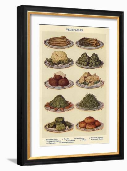 Vegetables, Isabella Beeton, UK-null-Framed Giclee Print