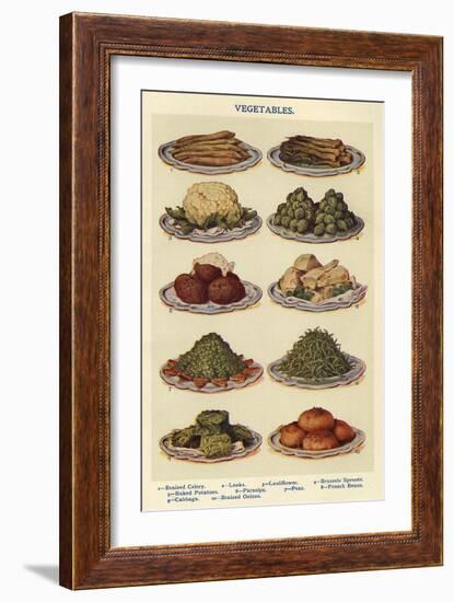 Vegetables, Isabella Beeton, UK-null-Framed Premium Giclee Print