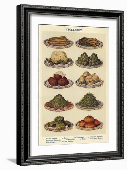 Vegetables, Isabella Beeton, UK-null-Framed Premium Giclee Print