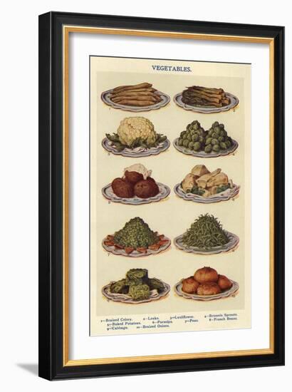 Vegetables, Isabella Beeton, UK-null-Framed Premium Giclee Print