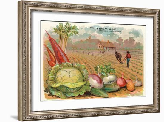 Vegetables, Old Fashioned Farm-null-Framed Art Print