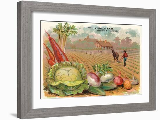 Vegetables, Old Fashioned Farm-null-Framed Art Print