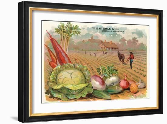 Vegetables, Old Fashioned Farm-null-Framed Art Print