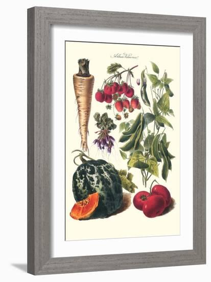 Vegetables; Strawberries, Beans, Tomato, Melon, and Raddish-Philippe-Victoire Leveque de Vilmorin-Framed Art Print