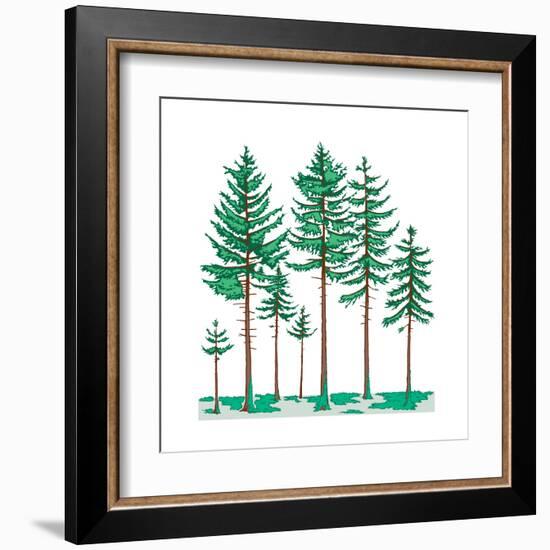 Vegetation Profile of a Boreal Forest. Biosphere, Earth Sciences-Encyclopaedia Britannica-Framed Art Print