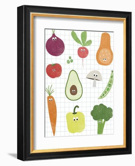 Veggie Mix-Clara Wells-Framed Giclee Print