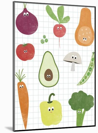 Veggie Mix-Clara Wells-Mounted Giclee Print