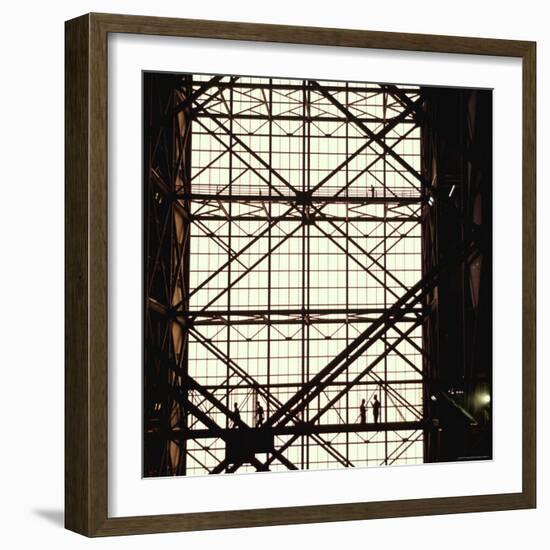 Vehicle Assembly Building, Where Saturn V Rocket is Assembled, Cape Kennedy, Florida-Michael Rougier-Framed Photographic Print