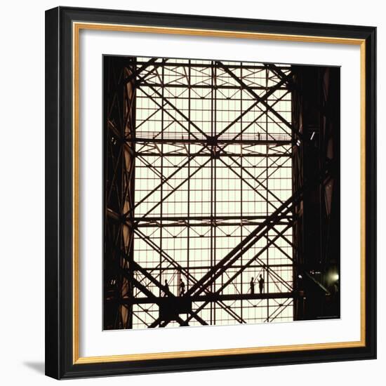 Vehicle Assembly Building, Where Saturn V Rocket is Assembled, Cape Kennedy, Florida-Michael Rougier-Framed Photographic Print