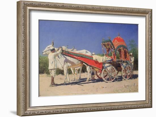 Vehicle of a Rich Family in Delhi, 1874-1876-Vasili Vasilyevich Vereshchagin-Framed Giclee Print