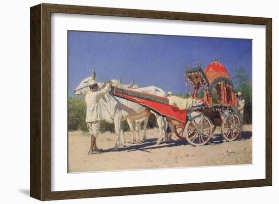 Vehicle of a Rich Family in Delhi, 1874-1876-Vasili Vasilyevich Vereshchagin-Framed Giclee Print