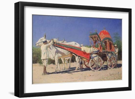 Vehicle of a Rich Family in Delhi, 1874-1876-Vasili Vasilyevich Vereshchagin-Framed Giclee Print