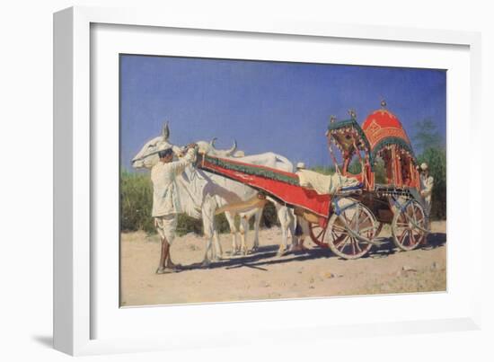 Vehicle of a Rich Family in Delhi, 1874-1876-Vasili Vasilyevich Vereshchagin-Framed Giclee Print