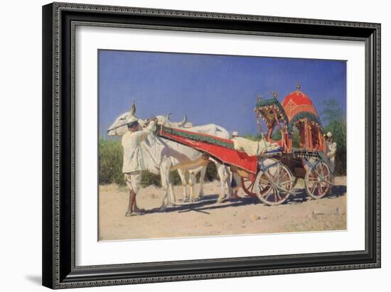 Vehicle of a Rich Family in Delhi, 1874-1876-Vasili Vasilyevich Vereshchagin-Framed Giclee Print