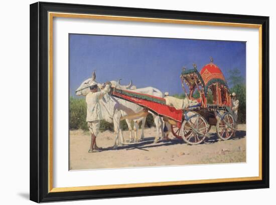 Vehicle of a Rich Family in Delhi, 1874-1876-Vasili Vasilyevich Vereshchagin-Framed Giclee Print