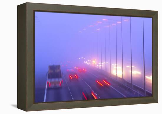 Vehicles Driving Through Fog on a Motorway-Jeremy Walker-Framed Premier Image Canvas