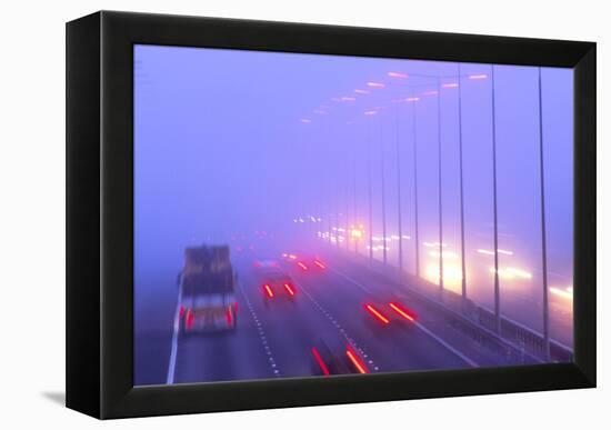 Vehicles Driving Through Fog on a Motorway-Jeremy Walker-Framed Premier Image Canvas