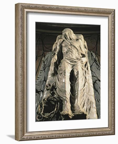 Veiled Christ, 1753, Marble Sculpture-Giuseppe Sanmartino-Framed Giclee Print