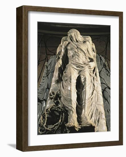 Veiled Christ, 1753, Marble Sculpture-Giuseppe Sanmartino-Framed Giclee Print