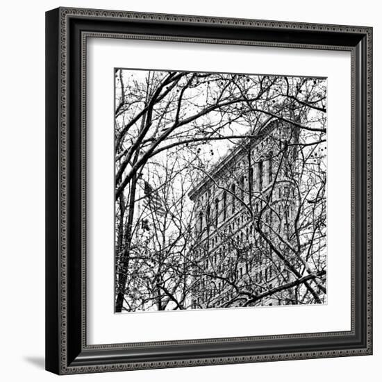 Veiled Flatiron Building (detail)-Erin Clark-Framed Giclee Print