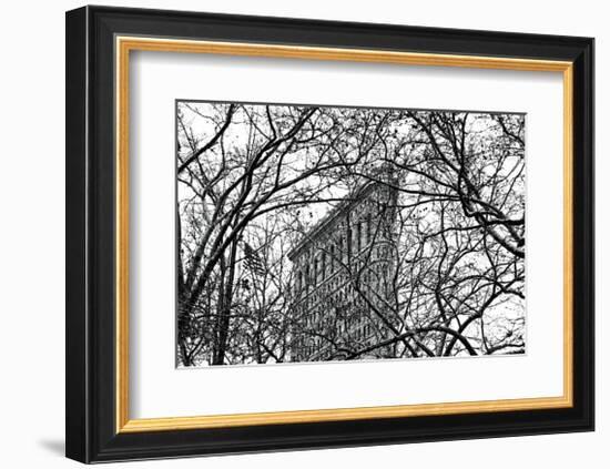 Veiled Flatiron Building-Erin Clark-Framed Giclee Print