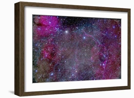 Vela Supernova Remnant in the Center of the Gum Nebula Area of Vela-Stocktrek Images-Framed Photographic Print