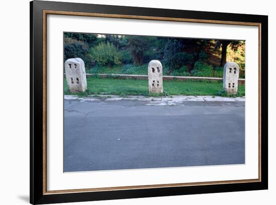 Velarium of the Colosseum, Rome-A Lorenzini-Framed Photographic Print