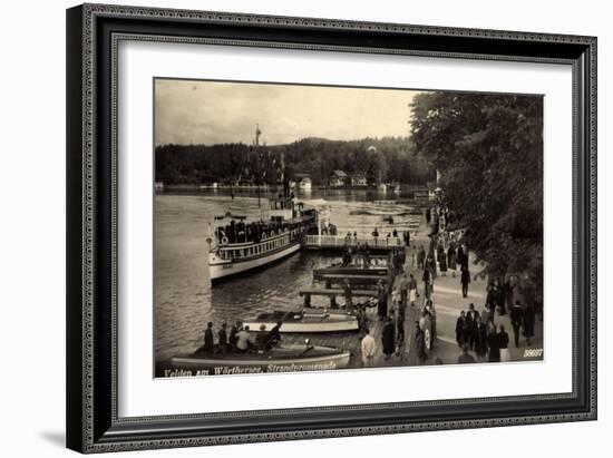 Velden Wörthersee Kärnten, Promenade, Dampfer Helios-null-Framed Giclee Print